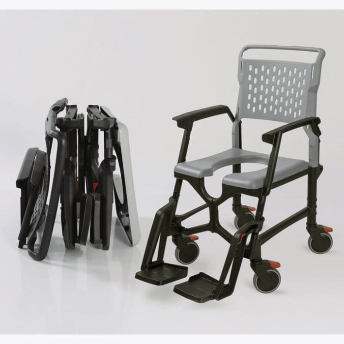 BathMobile Folding Commode & Shower Chair - American Homecare Direct