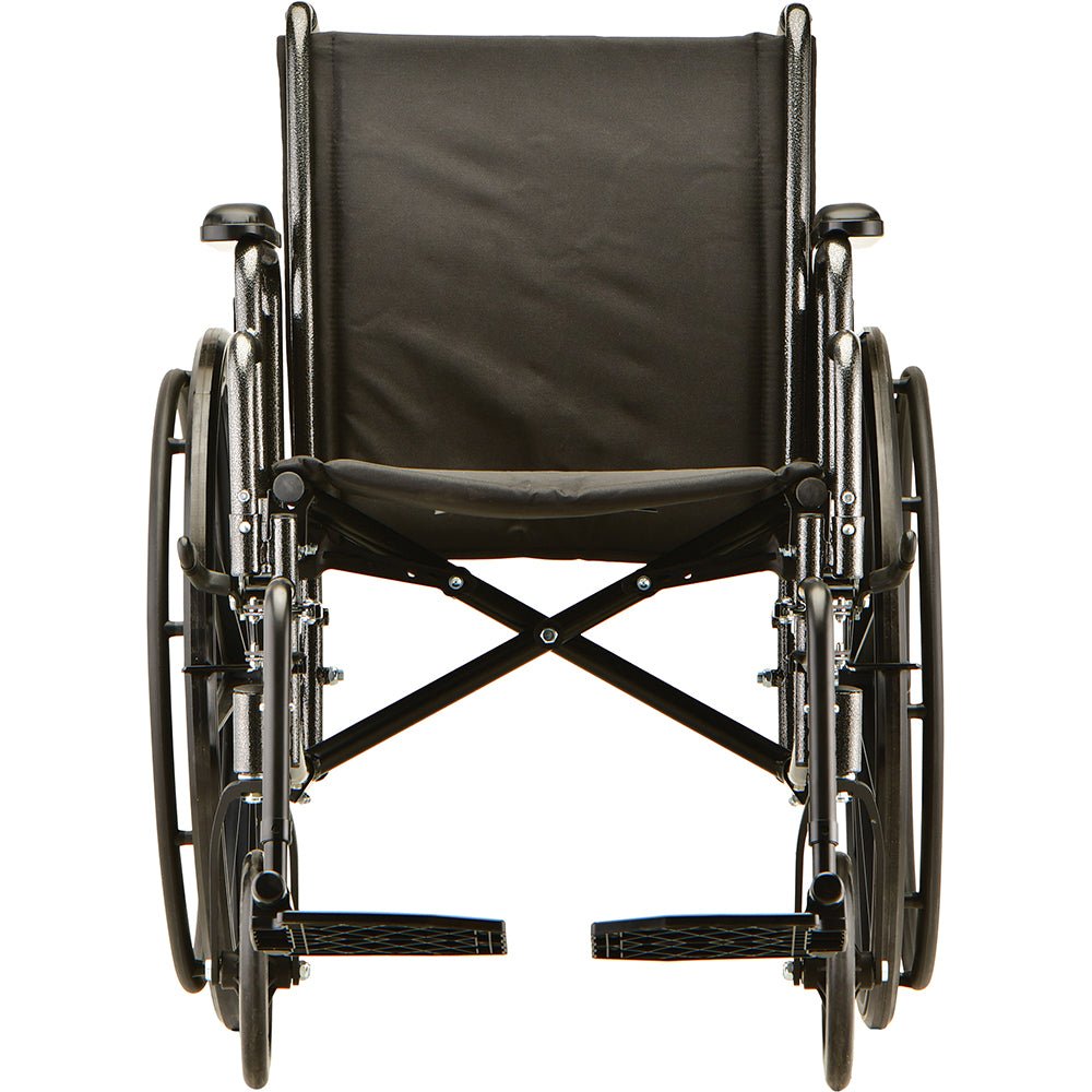 Nova Hammertone Wheelchair - 18" With Detachable Arms & Swing Away Footrest - American Homecare Direct