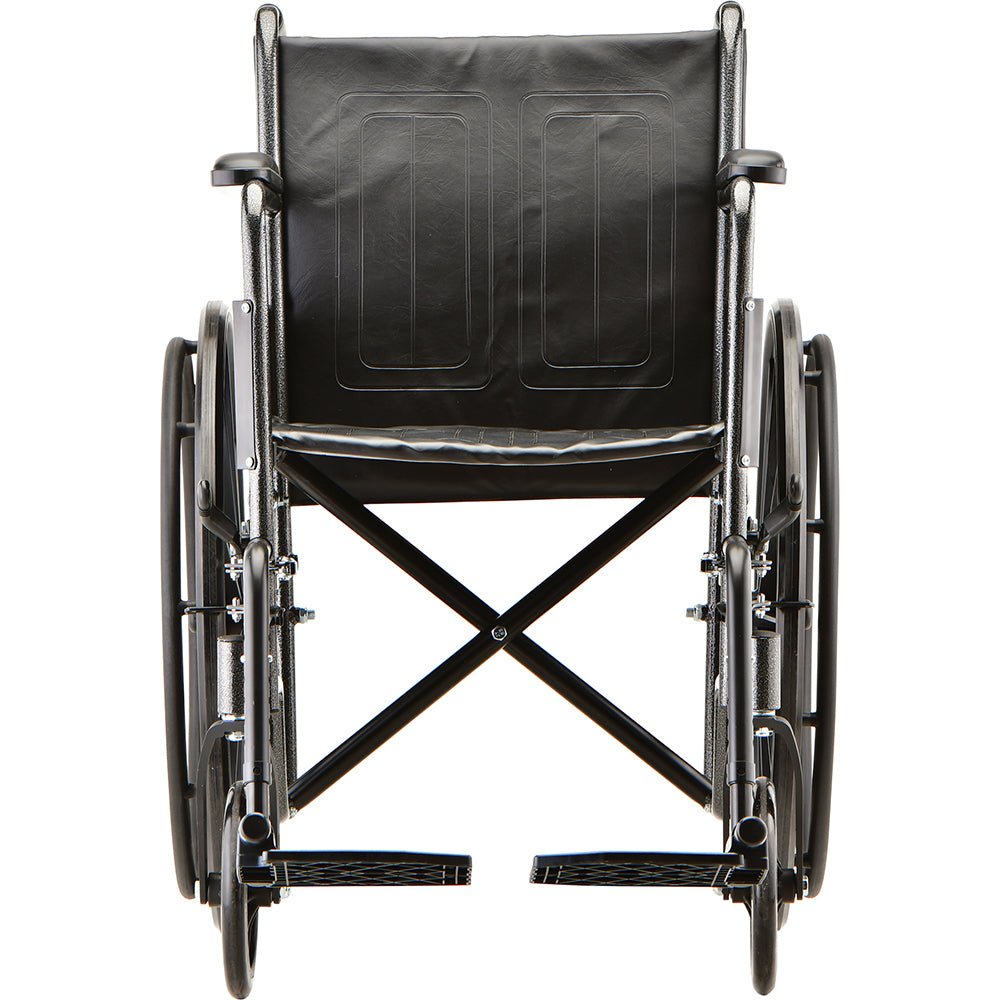 Nova Hammertone Wheelchair - 18" With Fixed Arm & Swing Away Footrest - American Homecare Direct