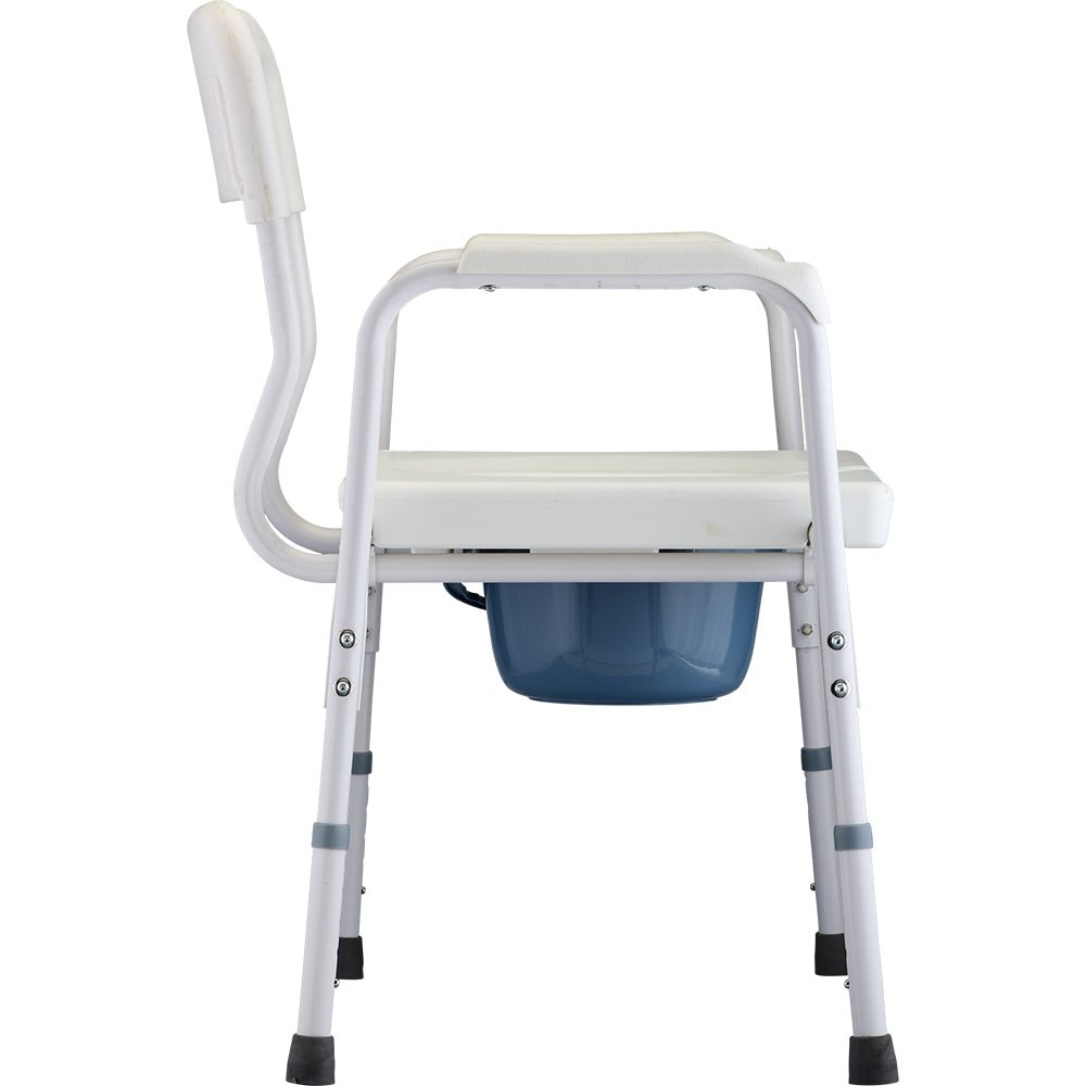 Nova Heavy Duty Commode with Back & Extra Wide Seat, 450 lbs Weight Capacity - American Homecare Direct