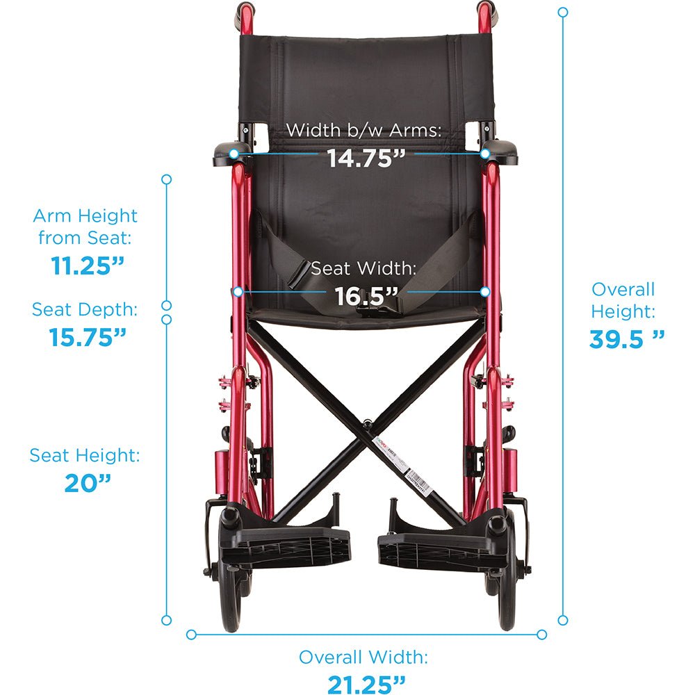 Nova Lightweight Steel Transport Chair - American Homecare Direct