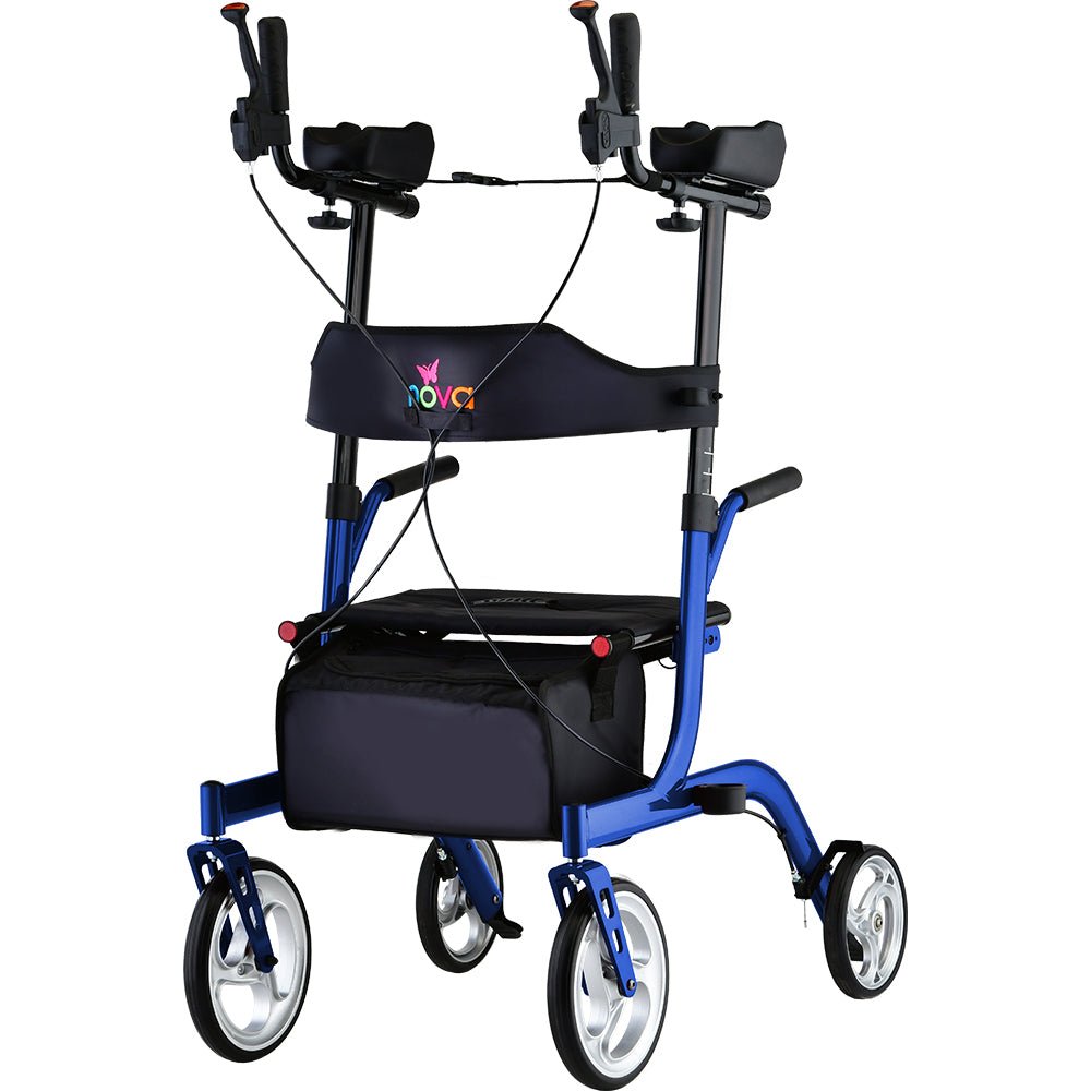 Nova Phoenix Rise UP Rollator Upright Walker with Padded & Contoured Forearm Platform - American Homecare Direct