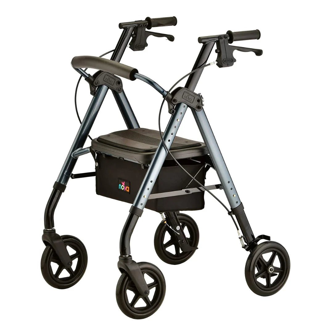Nova Star 8 Deluxe Seat Rollator, 350 lb. Weight Capacity - American Homecare Direct