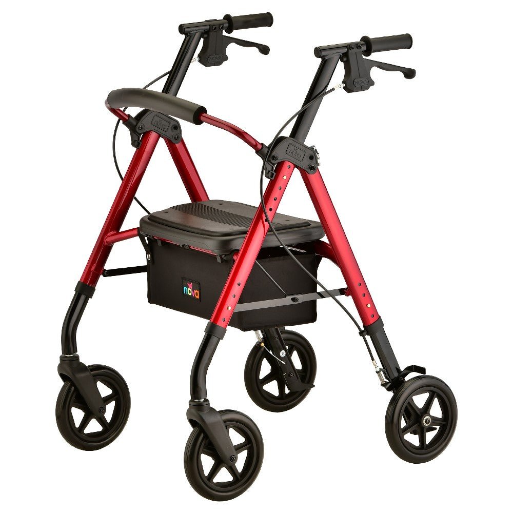 Nova Star 8 Deluxe Seat Rollator, 350 lb. Weight Capacity - American Homecare Direct