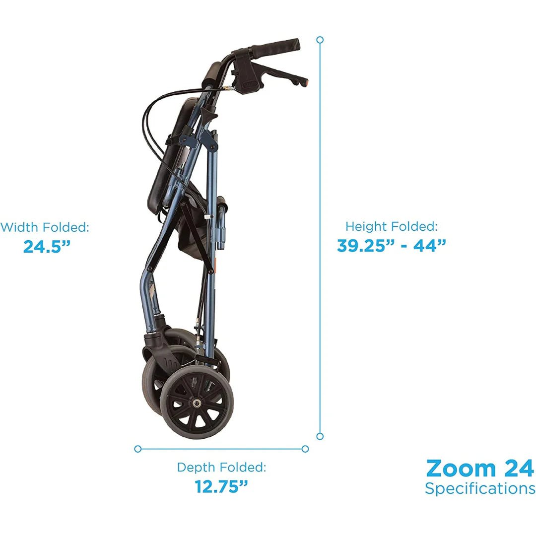 Nova Zoom Rollator Walker with 22" Seat Height - American Homecare Direct