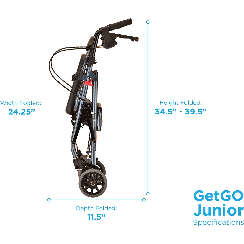 Novo GetGo Classic Rollator Walker, Rolling Walker for Height 5’4” - 6’” - American Homecare Direct