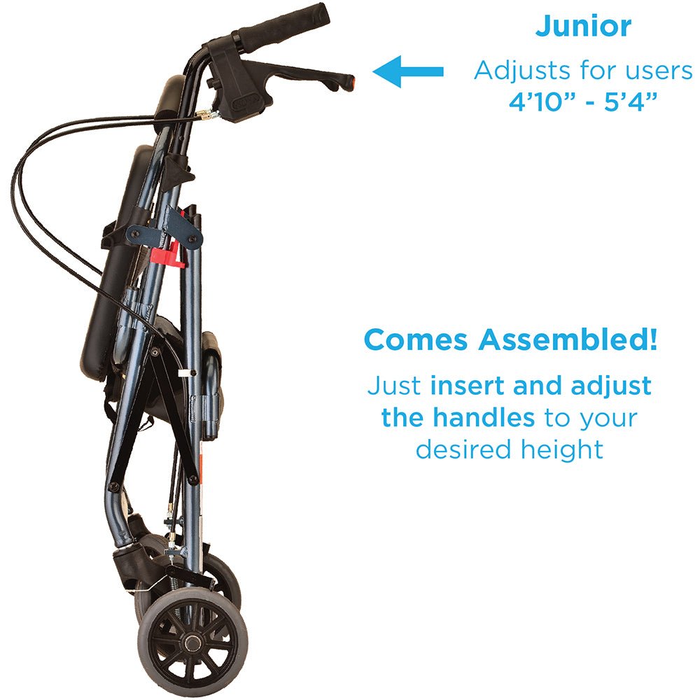 Novo GetGo Classic Rollator Walker, Rolling Walker for Height 5’4” - 6’” - American Homecare Direct