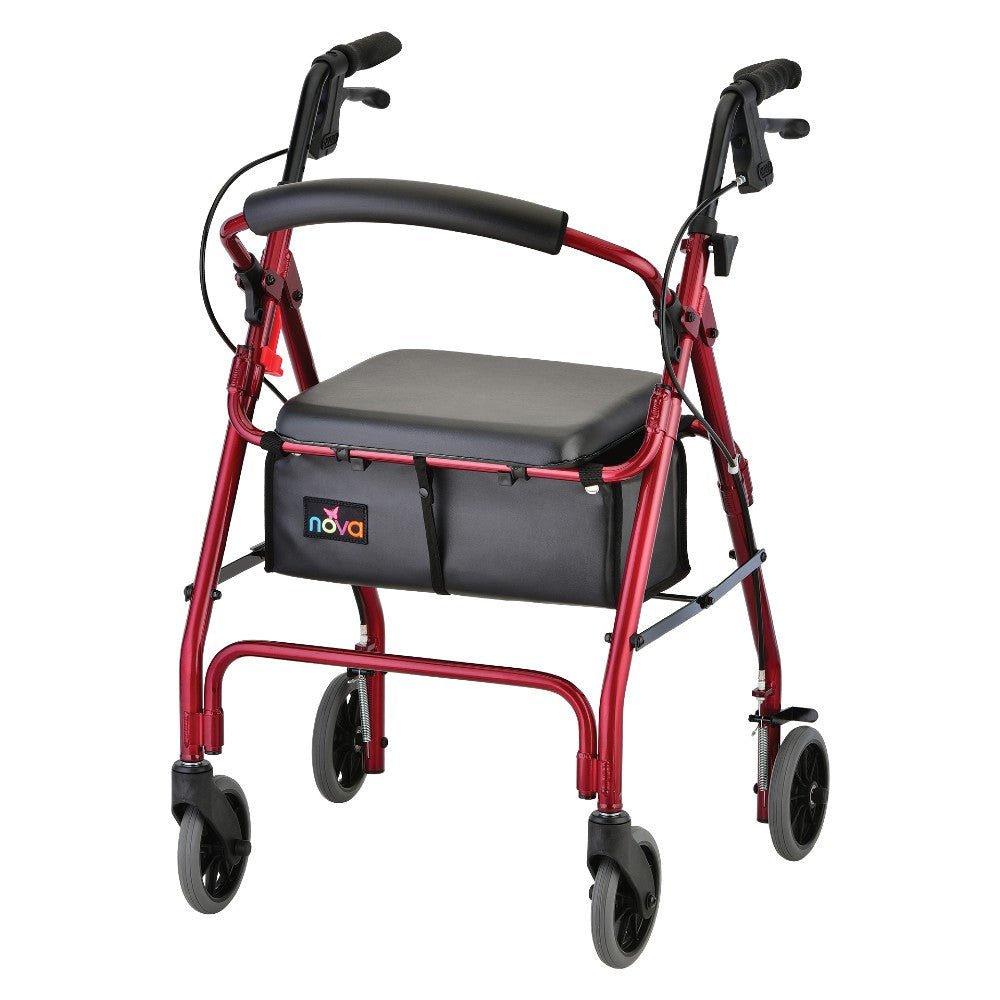 Novo GetGo Classic Rollator Walker, Rolling Walker for Height 5’4” - 6’” - American Homecare Direct
