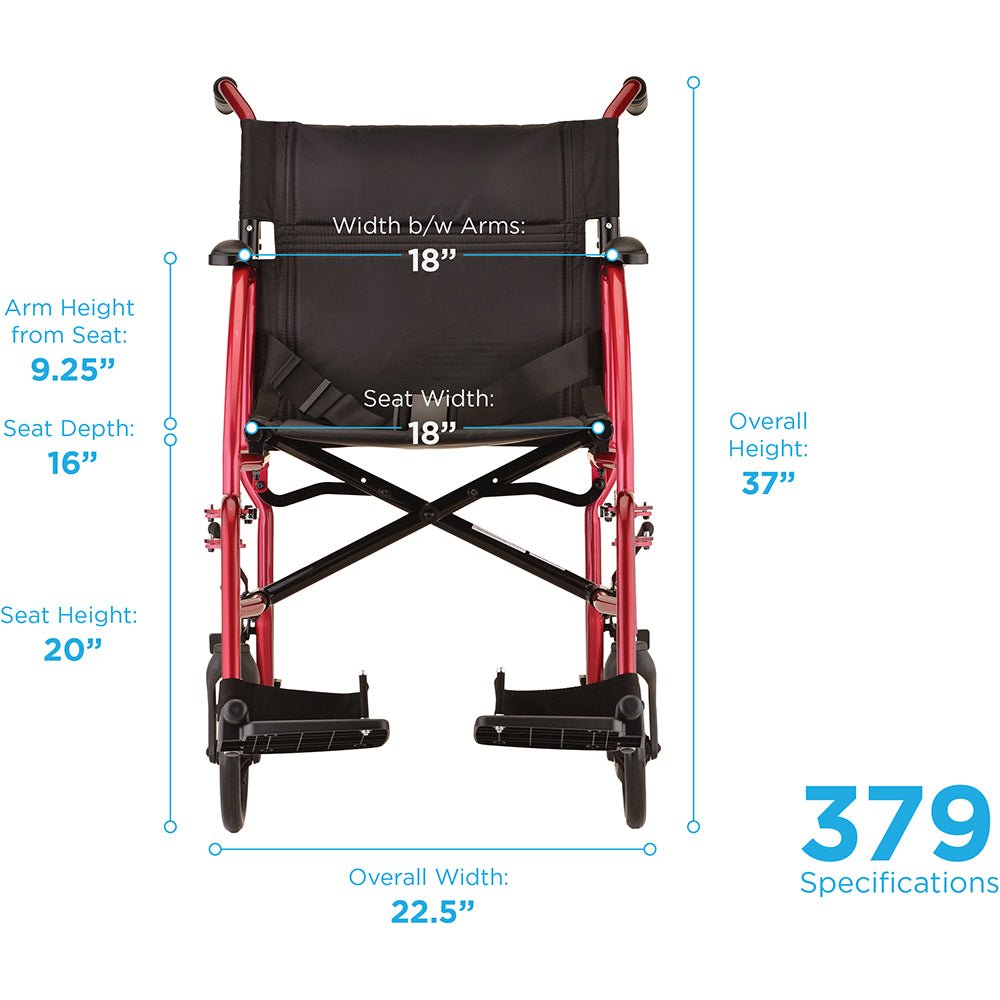 Ultra Lightweight Transport Chair - 19 - American Homecare Direct