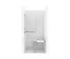 40 X 38 ACRYLX ALCOVE CENTER DRAIN THREE - PIECE ADA COMPLIANT SHOWER IN WHITE - American Homecare Direct