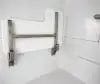 40 X 38 ACRYLX ALCOVE CENTER DRAIN THREE - PIECE ADA COMPLIANT SHOWER IN WHITE - American Homecare Direct