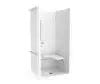 40 X 38 ACRYLX ALCOVE CENTER DRAIN THREE - PIECE ADA COMPLIANT SHOWER IN WHITE - American Homecare Direct