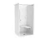 42 X 37 ACRYLX ALCOVE CENTER DRAIN ONE - PIECE ADA COMPLIANT SHOWER IN WHITE - American Homecare Direct