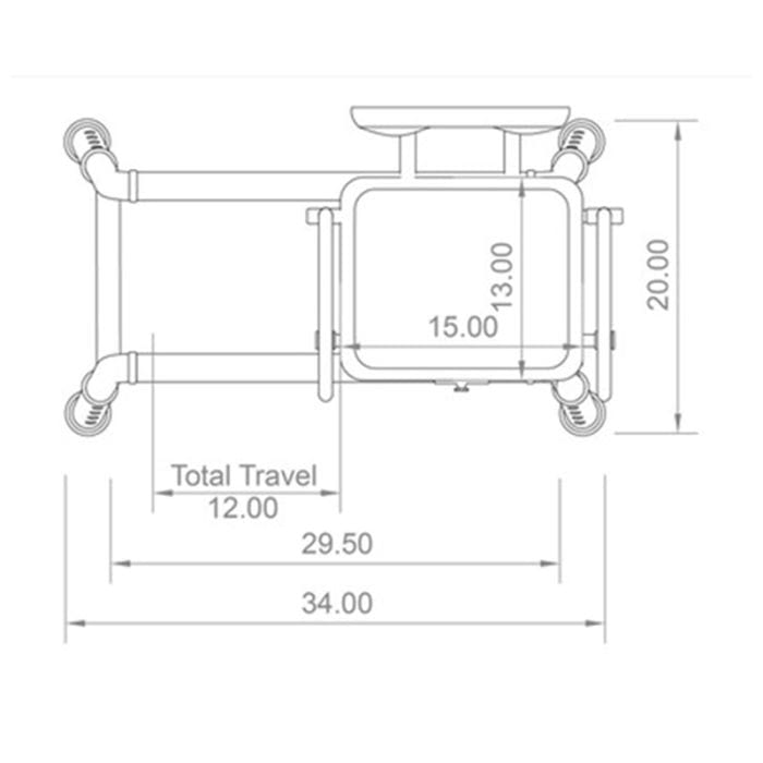 American Homecare Direct  Carousel Sliding Transfer Bench with Swivel Seat