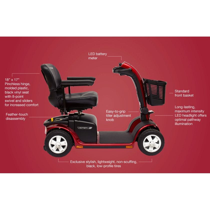 Pride Victory 10 4 - Wheel Scooter (10&quot; tires) - American Homecare Direct