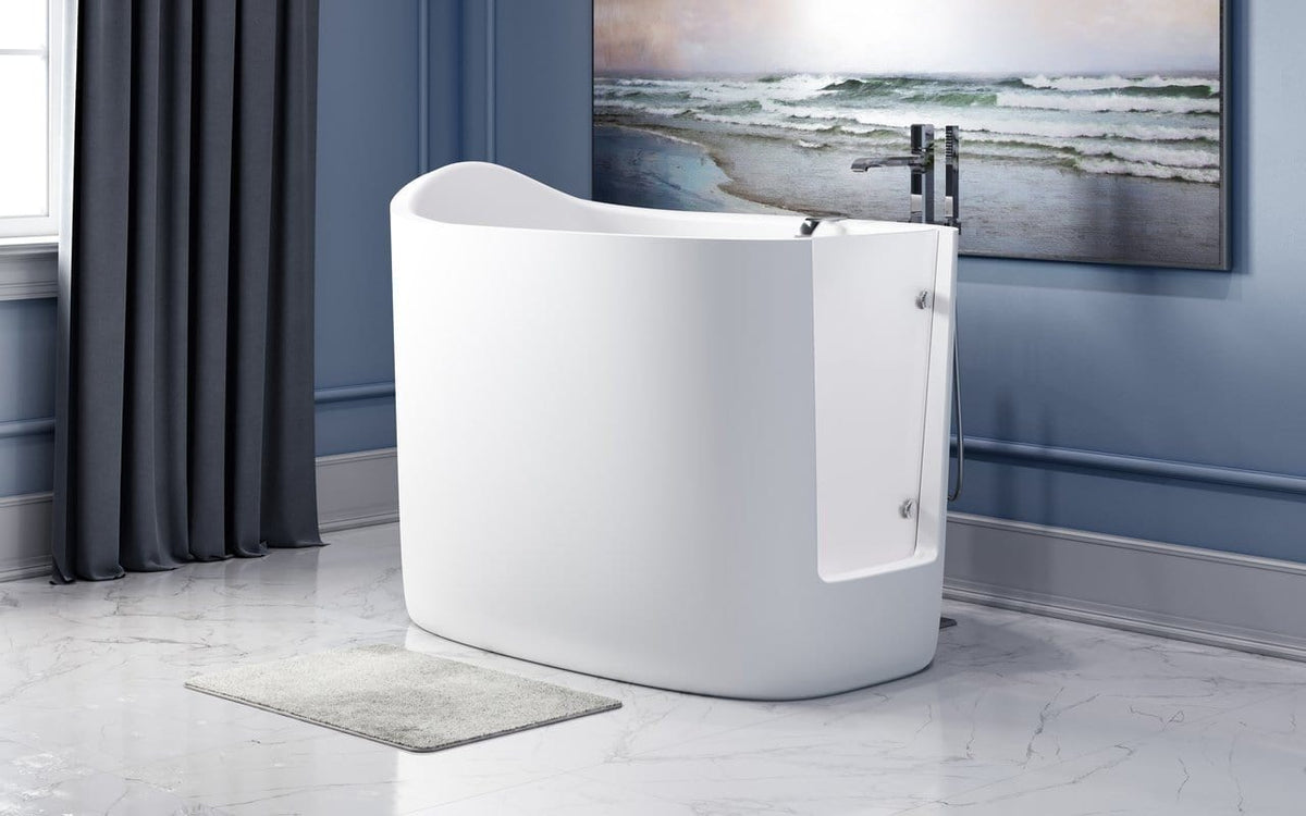 Aquatica Aquatica Baby Boomer 2 Freestanding Solid Surface Walk-In Bathtub