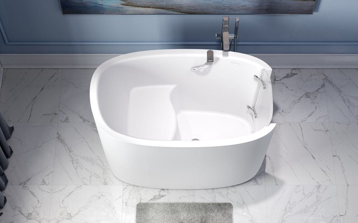 Aquatica Aquatica Baby Boomer 2 Freestanding Solid Surface Walk-In Bathtub