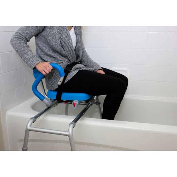 Carousel Sliding Transfer Bench with Swivel Seat - American Homecare Direct