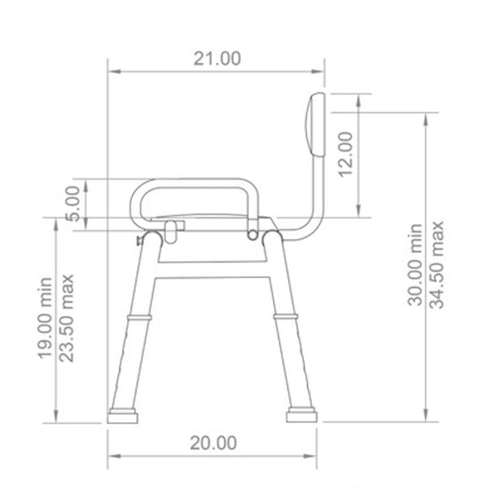 Carousel Sliding Transfer Bench with Swivel Seat - American Homecare Direct