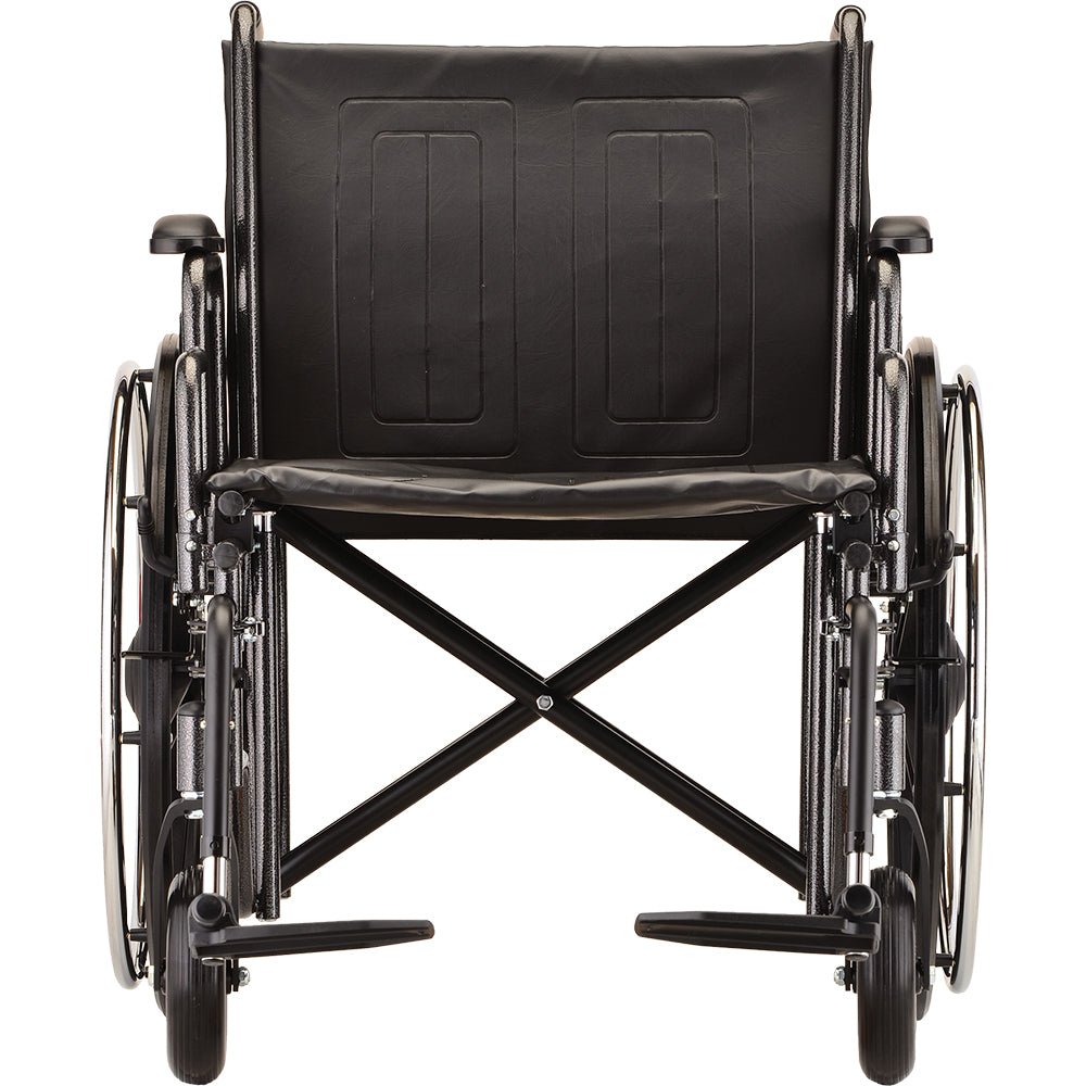 Hammertone Wheelchair - 22&quot; Detachable Arms &amp; Swing Away Footrest - American Homecare Direct