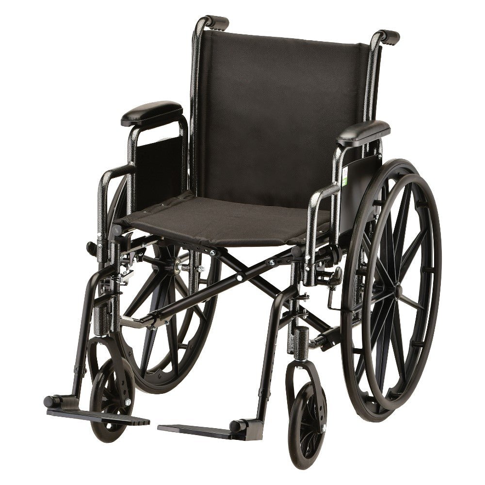 Nova Hammertone Wheelchair - 18" With Detachable Arms & Swing Away Footrest - American Homecare Direct