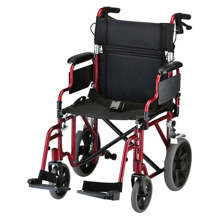 Nova Lightweight Transport Chair with Locking Hand Brakes, 12