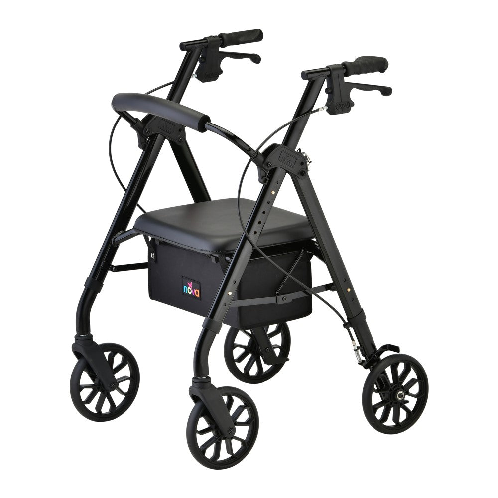 Nova Star 8 Rollator Walker with Perfect Fit Size System, Lightweight &amp; Foldable, Easy to Lift &amp; Carry, Great for Travel, - American Homecare Direct