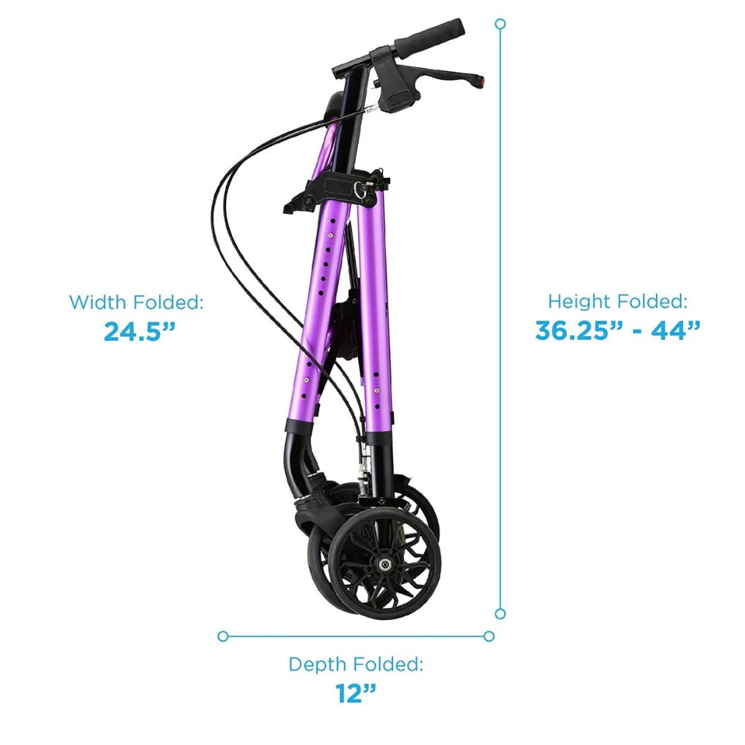 Nova Star 8 Rollator Walker with Perfect Fit Size System, Lightweight &amp; Foldable, Easy to Lift &amp; Carry, Great for Travel, - American Homecare Direct