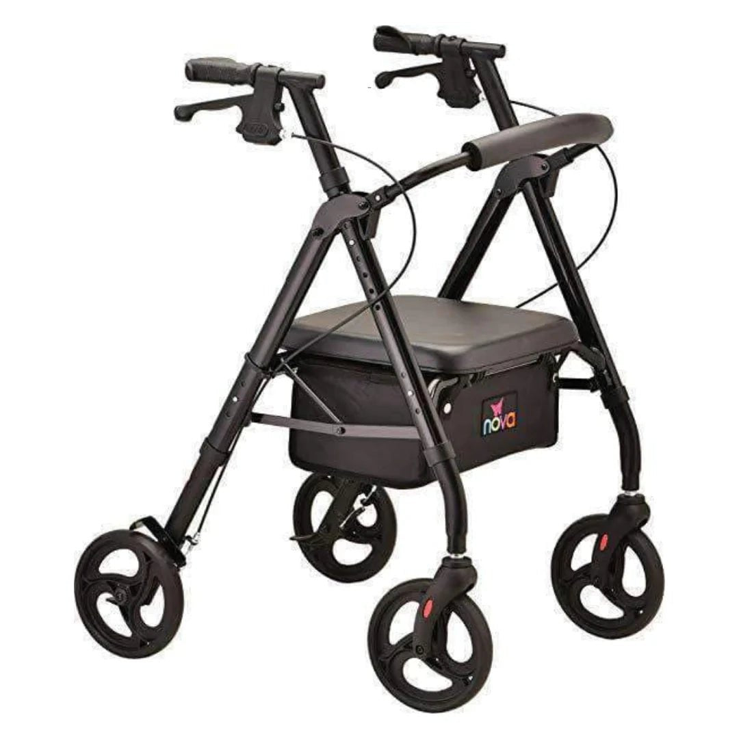 Nova Star 8 Rollator Walker with Perfect Fit Size System, Lightweight &amp; Foldable, Easy to Lift &amp; Carry, Great for Travel, - American Homecare Direct