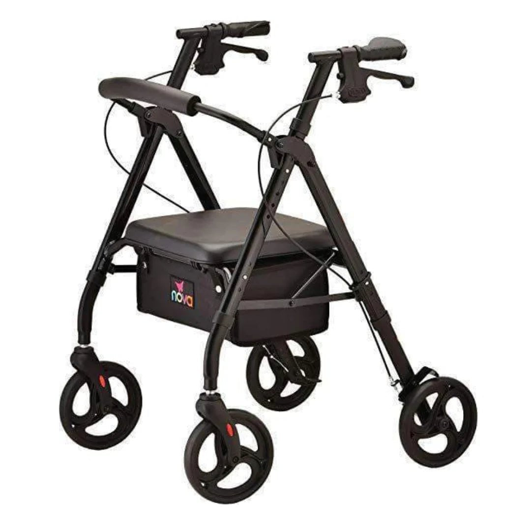 Nova Star 8 Rollator Walker with Perfect Fit Size System, Lightweight &amp; Foldable, Easy to Lift &amp; Carry, Great for Travel, - American Homecare Direct