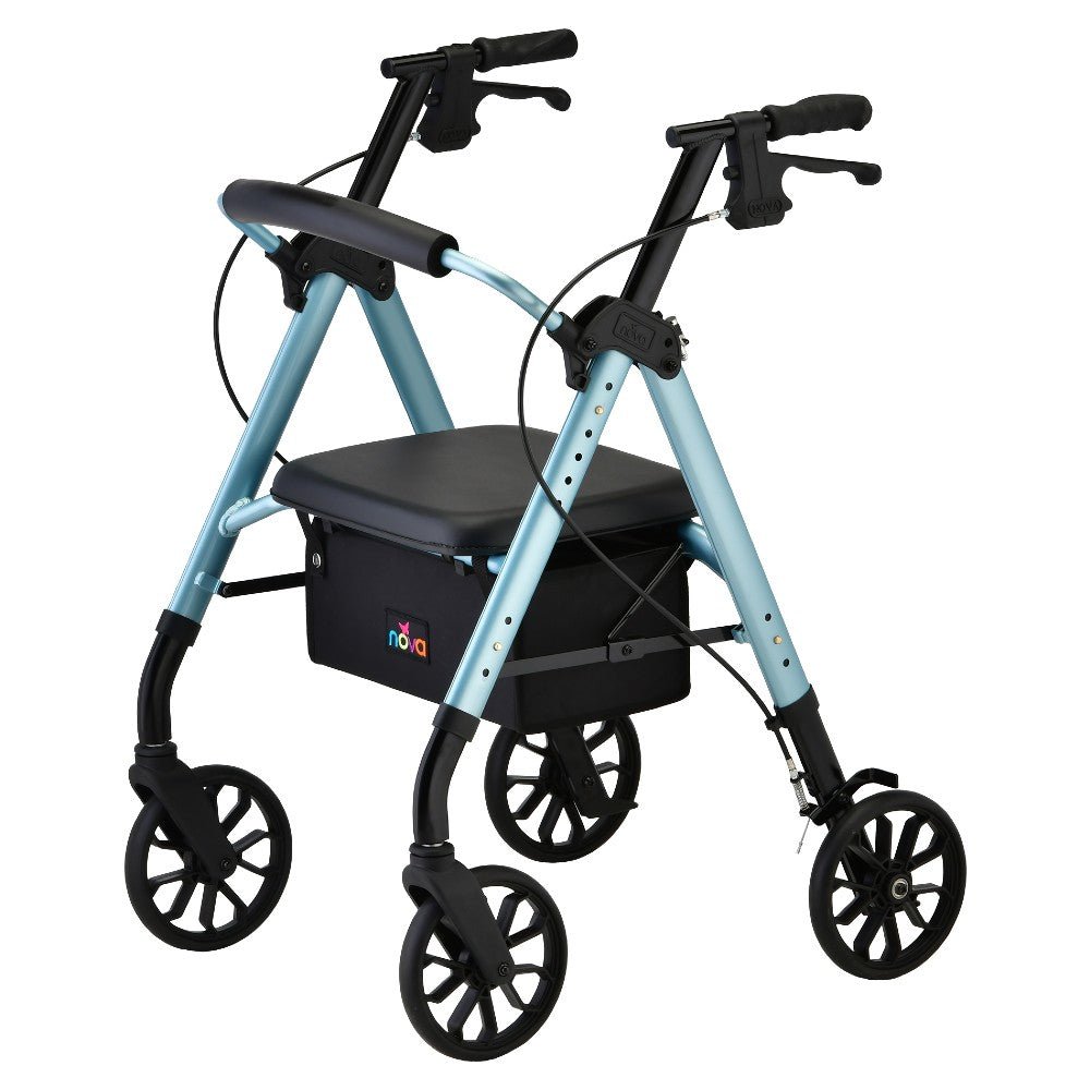 Nova Star 8 Rollator Walker with Perfect Fit Size System, Lightweight &amp; Foldable, Easy to Lift &amp; Carry, Great for Travel, - American Homecare Direct