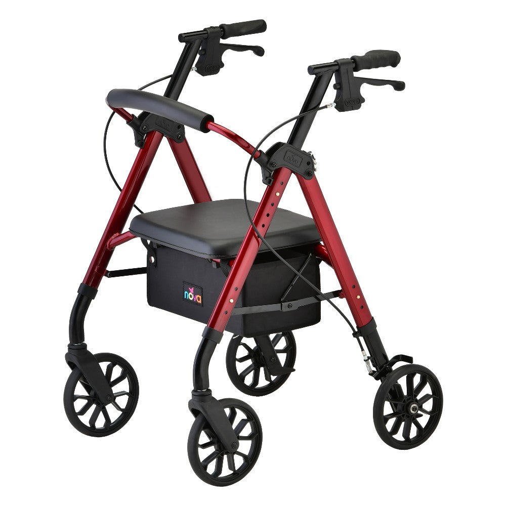 Nova Star 8 Rollator Walker with Perfect Fit Size System, Lightweight &amp; Foldable, Easy to Lift &amp; Carry, Great for Travel, - American Homecare Direct