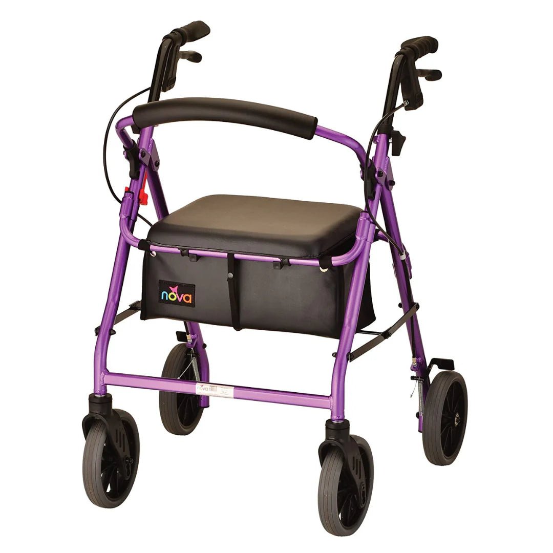 Nova Zoom Rollator Walker with 20&quot; Seat Height - American Homecare Direct