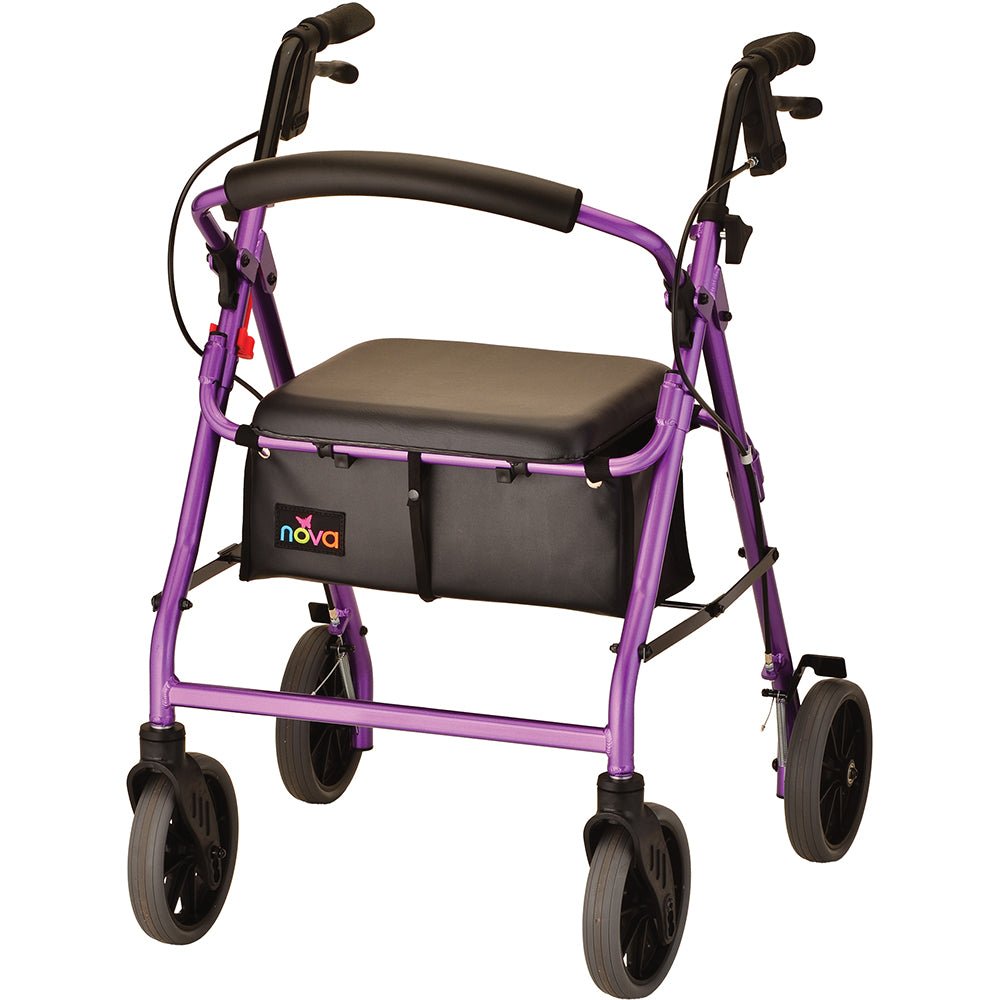 Nova Zoom Rollator Walker with 22&quot; Seat Height - American Homecare Direct
