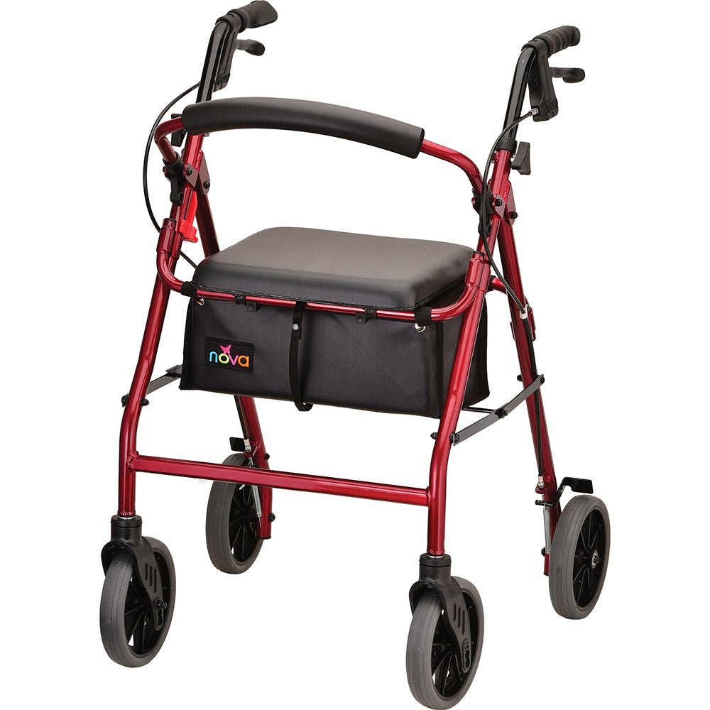 Nova Zoom Rollator Walker with 24&quot; Seat Height - American Homecare Direct