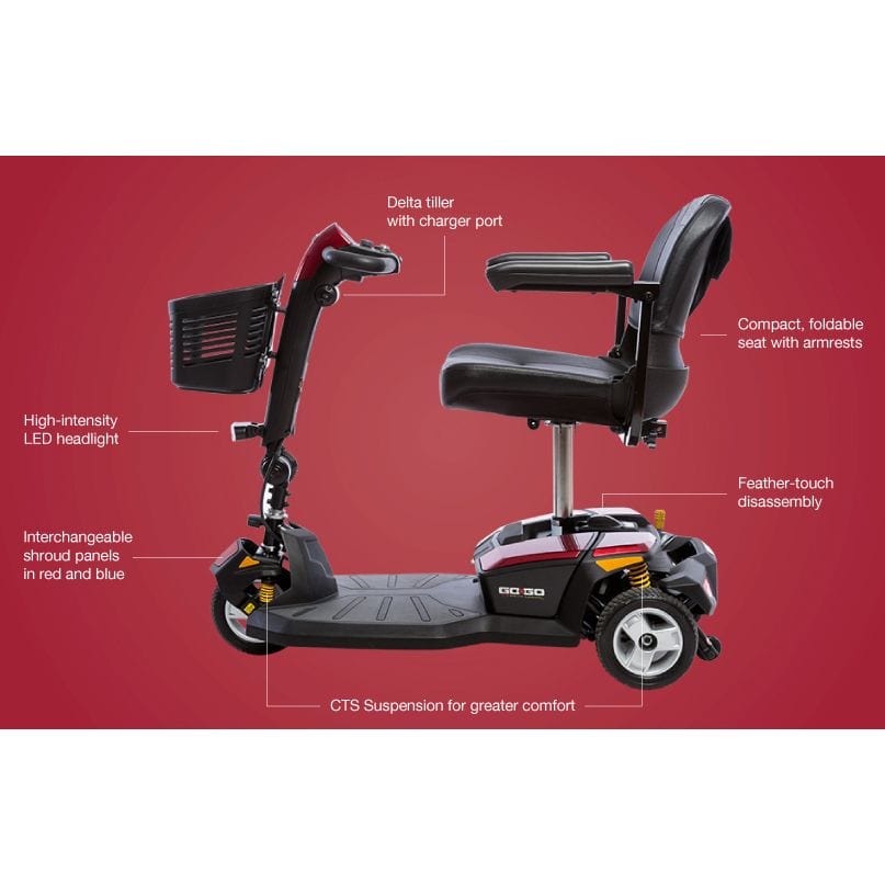 Pride Go - Go LX 3 - Wheel Scooter - American Homecare Direct