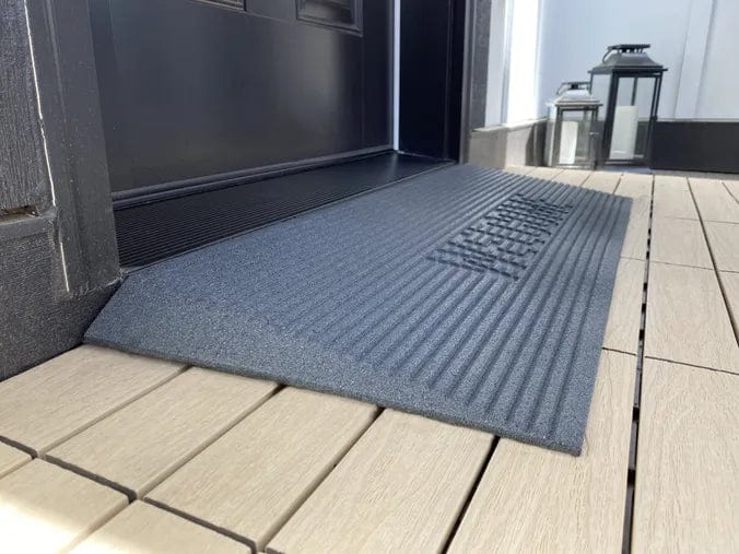 TRANSITIONS Rubber Angled &quot;WELCOME&quot; Entry Mat - American Homecare Direct