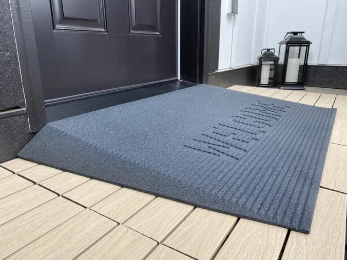 TRANSITIONS Rubber Angled &quot;WELCOME&quot; Entry Mat - American Homecare Direct