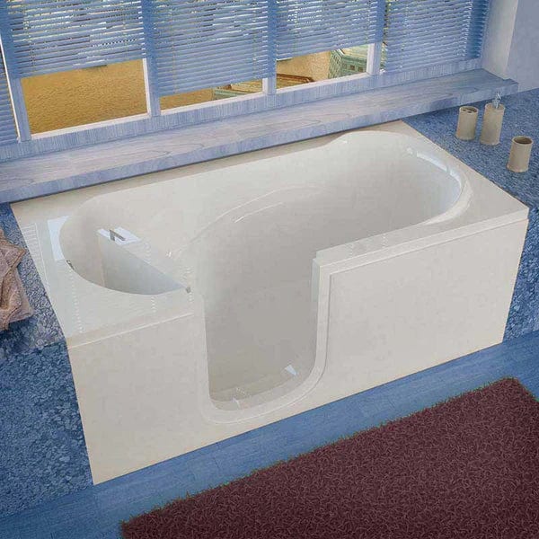 Venzi 30x60 Left Drain White Soaking Step In Walk In Bathtub By Meditub - American Homecare Direct