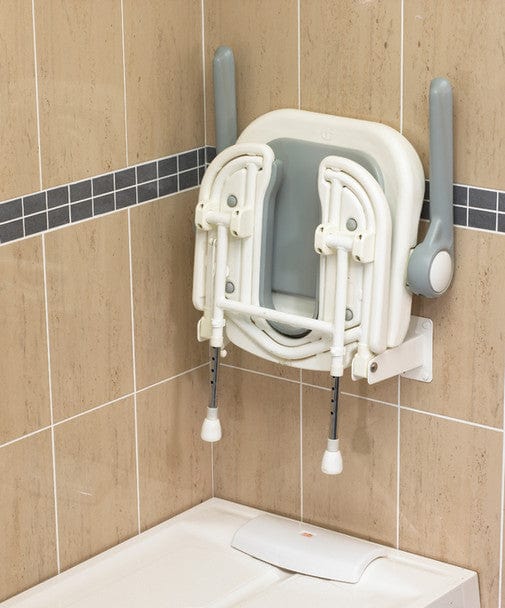 Wall Mount Shower Seat With Hygiene Cut Out - American Homecare Direct